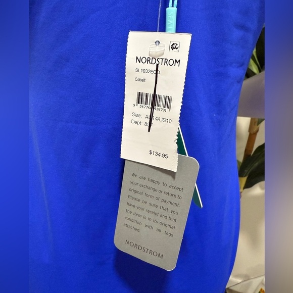 Sea Level Eco Essentials Swimsuit US 10 Cobalt Blue Square Neck One Piece NWT - Picture 9 of 10